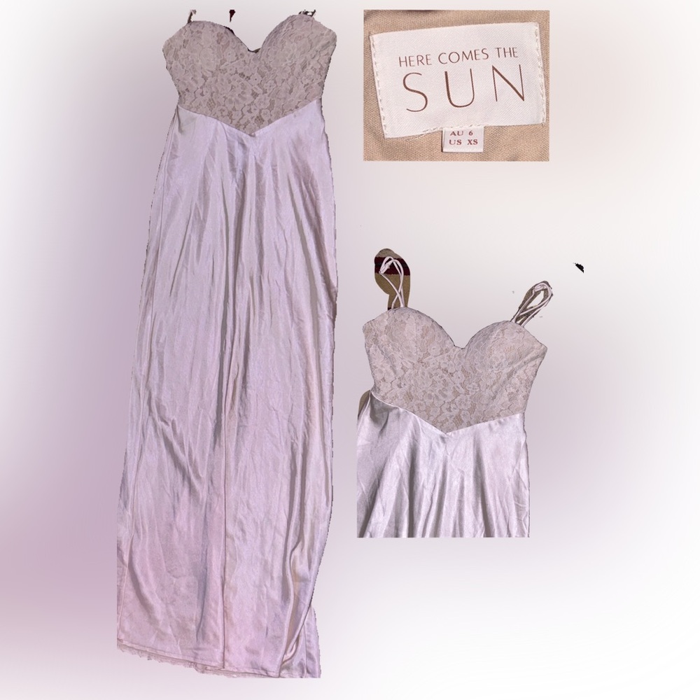 Beautiful elegant, silk and lace dress